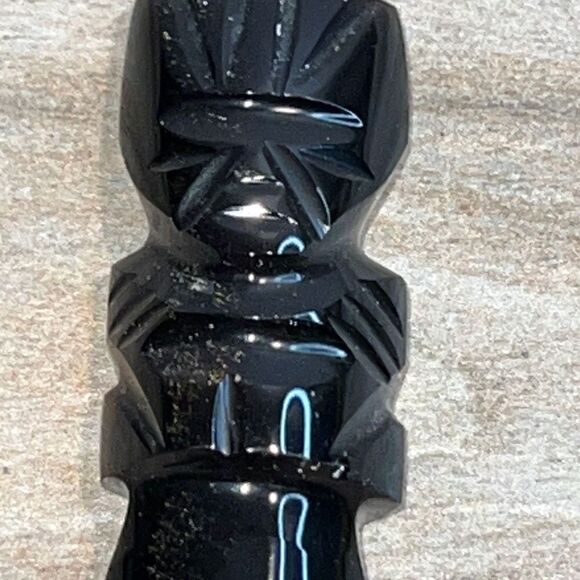 Aztec Warrior Solid Obsidian Letter Opener - Picture 2 of 6